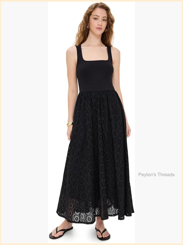 Casual Midi Dress With Square Neck And Zip Closure